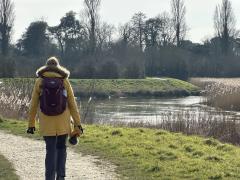 Walking along the banks of the River Stour, very close to Sandwich